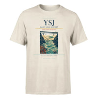 Thumbnail for Saint John Airport (YSJ) T-Shirt single-side front print in Beige | saint-john-airport-ysj-double-side-t-shirt