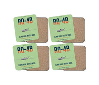 Thumbnail for RQ-4B Global Hawk design on light green 4 pieces set coaster