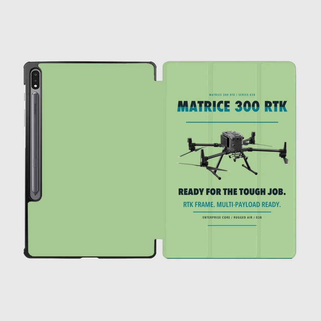 DJI Matrice 300 RTK design on light green samsung tablet tablet case