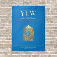Thumbnail for Kelowna International Airport YLW - Canvas Framed - Turquoise