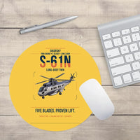 Thumbnail for Sikorsky S-61N design on yellow round mouse pad
