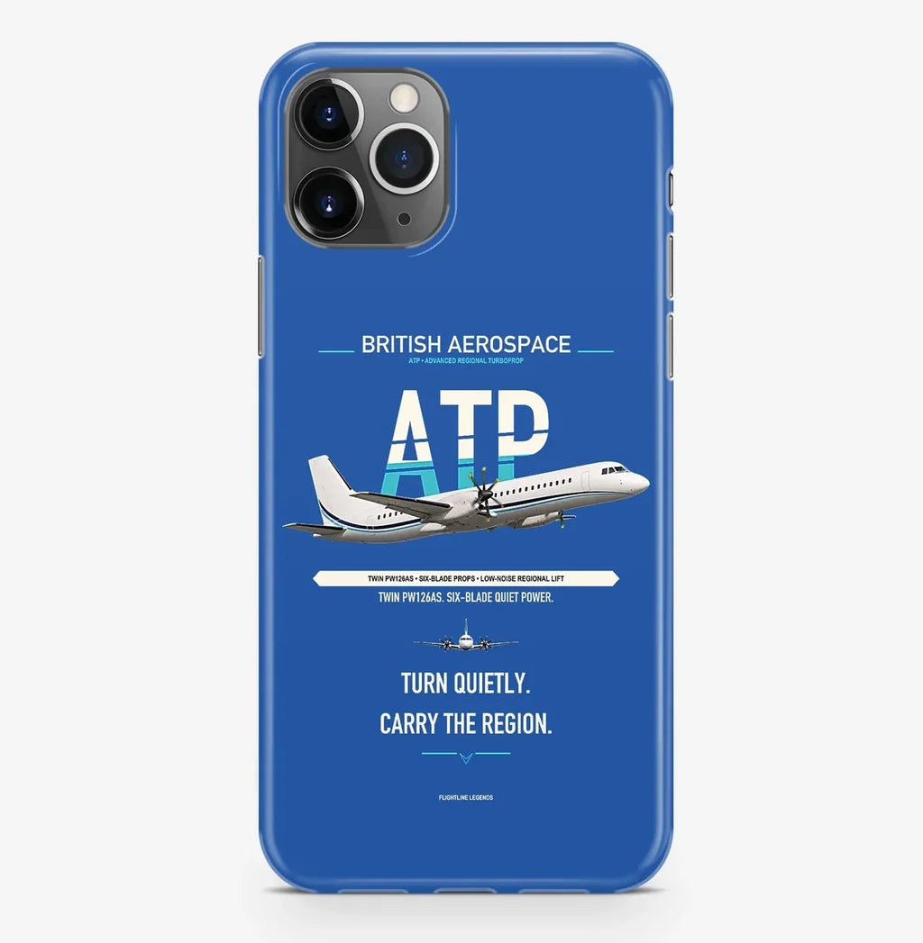 British Aerospace ATP Case ProMax design on blue iphone case promax