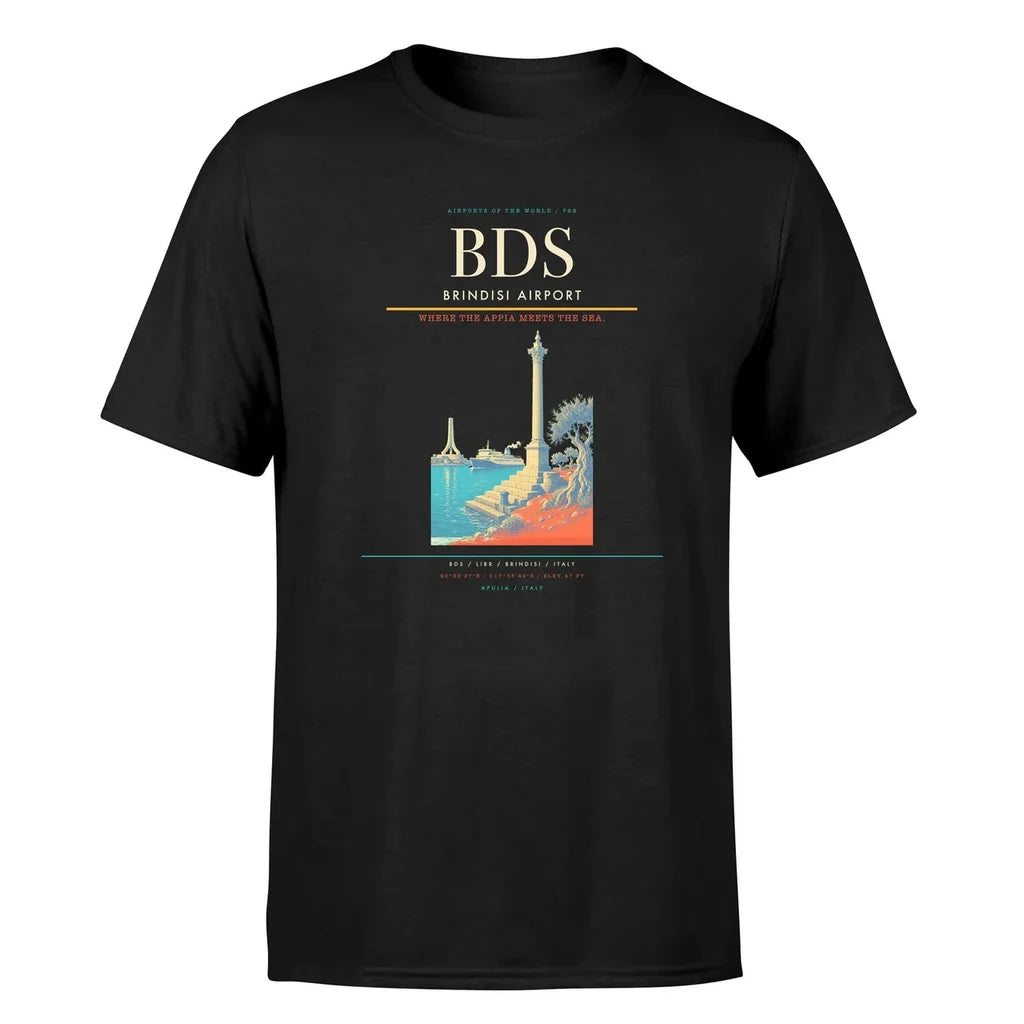 Brindisi Airport (BDS) Premium T-Shirt Black