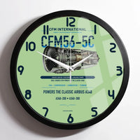 Thumbnail for CFM56-5C design on light green framed wall clock