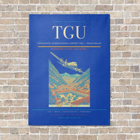 Thumbnail for Toncontín International Airport TGU — Tegucigalpa vertical canvas print - no frame - blue background