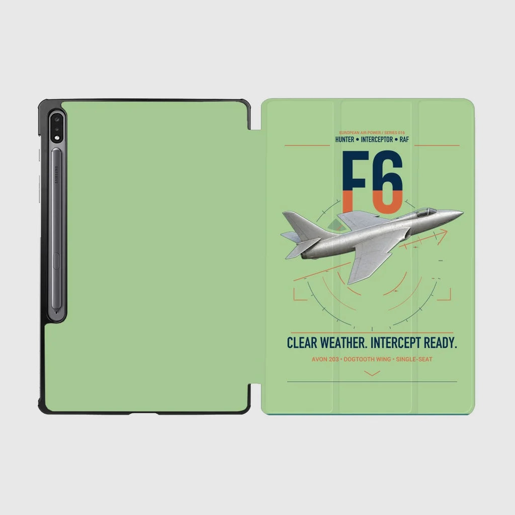Hawker Hunter F6 design on light green samsung tablet tablet case