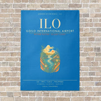 Thumbnail for Iloilo International Airport ILO - Canvas Framed - Turquoise