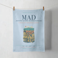 Thumbnail for Adolfo Suarez Madrid-Barajas Airport (MAD) design on light blue towel