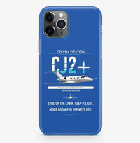 Thumbnail for Cessna Citation CJ2+ design on blue magsafe iphone case, for iPhone Pro Max