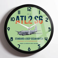 Thumbnail for Atlantique 2 Standard 6 design on light green framed wall clock