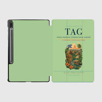 Thumbnail for Bohol-Panglao International Airport (TAG) design on light green samsung tablet tablet case