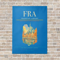 Thumbnail for Frankfurt Airport FRA - Canvas Framed - Turquoise