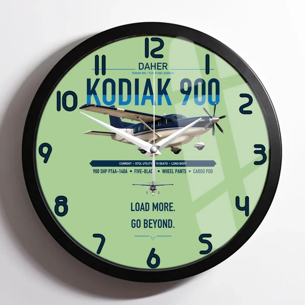 Daher Kodiak 900 design on light green framed wall clock