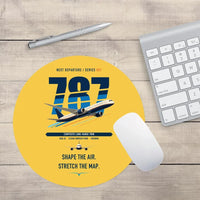 Thumbnail for Boeing 787-9 Dreamliner design on yellow round mouse pad