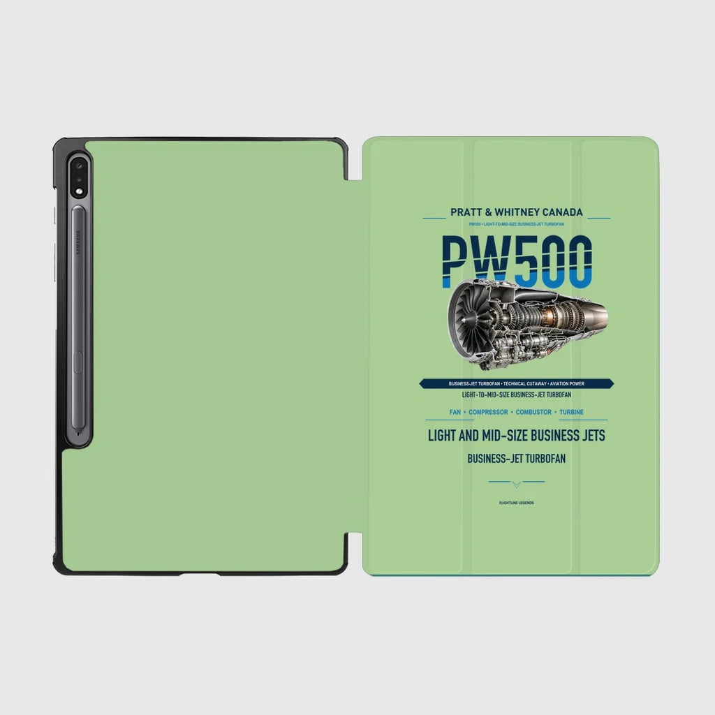 PW500 design on light green samsung tablet tablet case