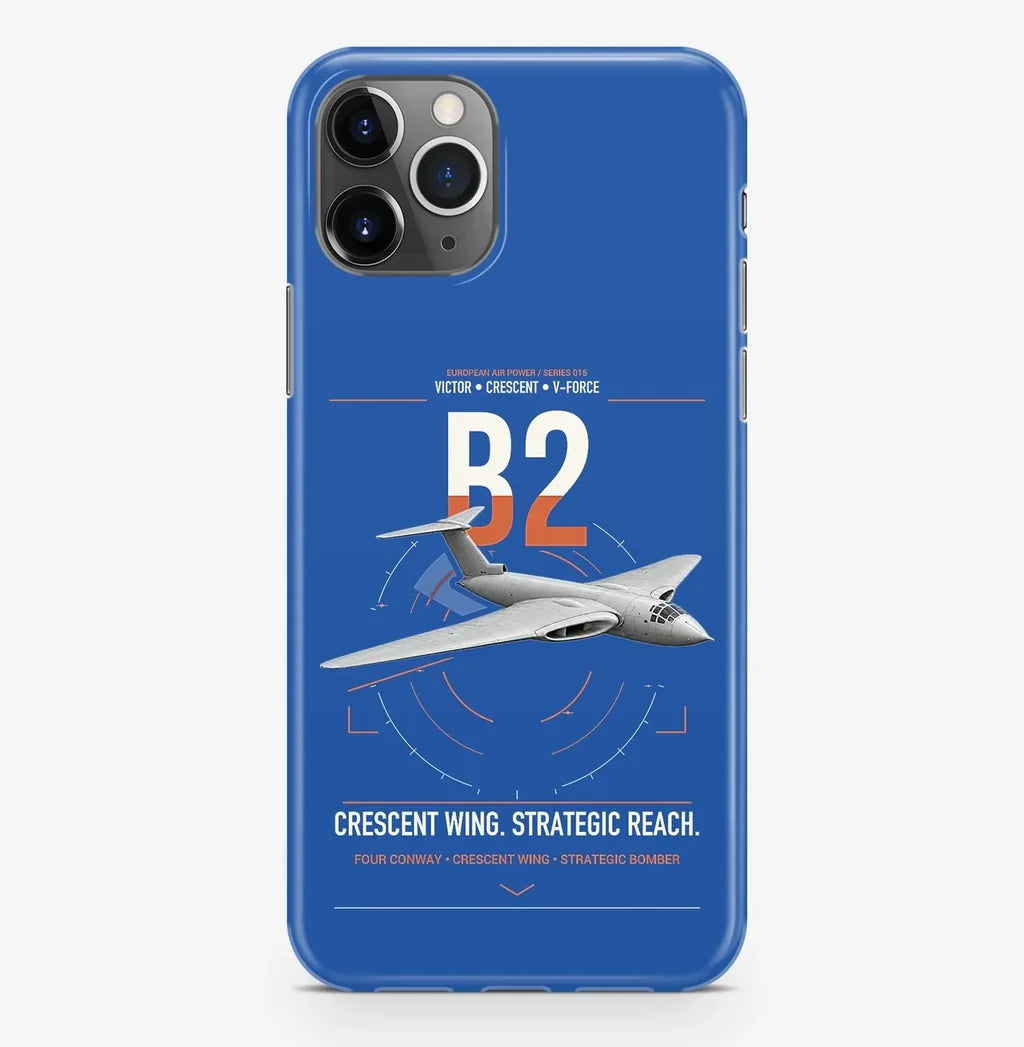 Handley Page Victor B2 design on blue magsafe iphone case, for iPhone Pro Max