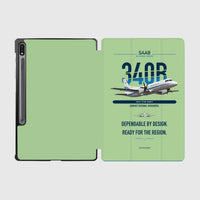 Thumbnail for Saab 340B design on light green samsung tablet tablet case
