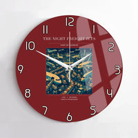 Thumbnail for VINTAGE G4133 - The Night Freight Jets - Designed Wall Clocks design on darkred no-frame