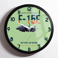 Thumbnail for F-15E Strike Eagle Deep Strike Any Weather design on light green framed wall clock