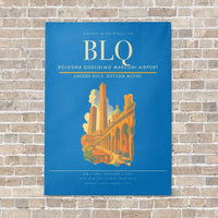 Thumbnail for Bologna Guglielmo Marconi Airport BLQ - Canvas Framed - Turquoise