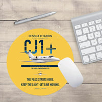 Thumbnail for Cessna Citation CJ1+ design on yellow round mouse pad
