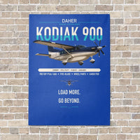 Thumbnail for Daher Kodiak 900 vertical canvas print - no frame - blue background