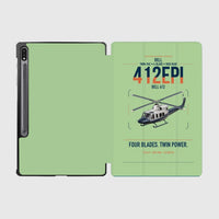 Thumbnail for Bell 412EPI design on light green samsung tablet tablet case