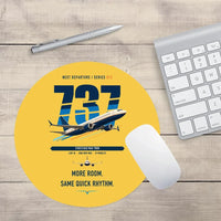 Thumbnail for Boeing 737 MAX 9 design on yellow round mouse pad