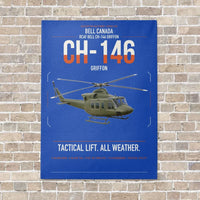 Thumbnail for Bell Canada CH-146 Griffon vertical canvas print - no frame - blue background