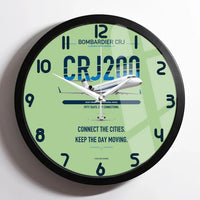 Thumbnail for Bombardier CRJ200 design on light green framed wall clock