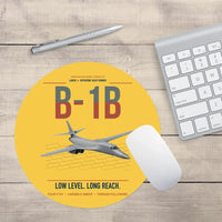 Thumbnail for B-1B Lancer design on yellow round mouse pad