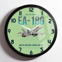 Thumbnail for EA-18G Growler design on light green framed wall clock