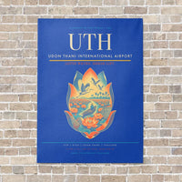 Thumbnail for Udon Thani International Airport UTH vertical canvas print - no frame - blue background