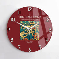 Thumbnail for VINTAGE G4144 - The First Solo - Designed Wall Clocks design on darkred no-frame