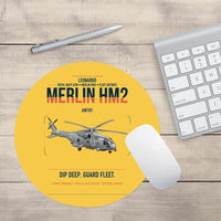 Thumbnail for Leonardo AW101 Merlin HM2 design on yellow round mouse pad