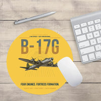 Thumbnail for B-17G Flying Fortress design on yellow round mouse pad