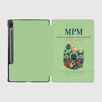 Thumbnail for Maputo International Airport (MPM) design on light green samsung tablet tablet case