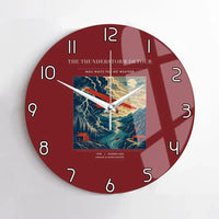 Thumbnail for VINTAGE G4148 - The Thunderstorm Detour - Designed Wall Clocks design on darkred no-frame