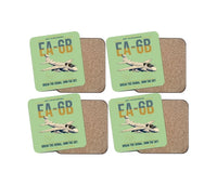 Thumbnail for EA-6B Prowler design on light green 4 pieces set coaster