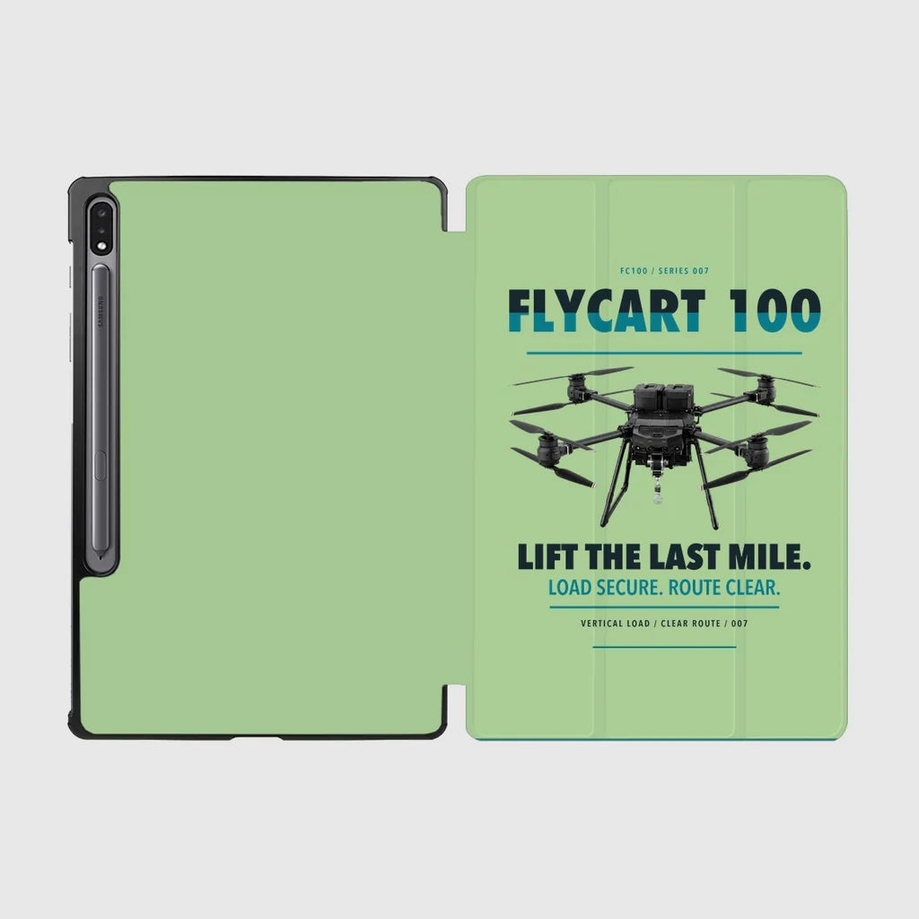 DJI FlyCart 100 design on light green samsung tablet tablet case