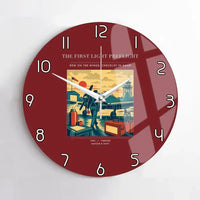 Thumbnail for VINTAGE G4180 - The First Light Preflight - Designed Wall Clocks design on darkred no-frame