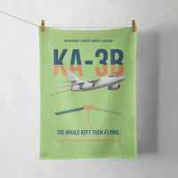 Thumbnail for KA-3B Skywarrior design on light green towel