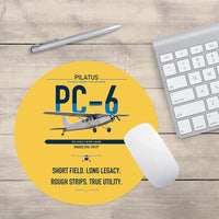 Thumbnail for Pilatus PC-6 Porter design on yellow round mouse pad