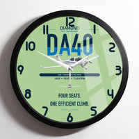 Thumbnail for Diamond DA40 design on light green framed wall clock