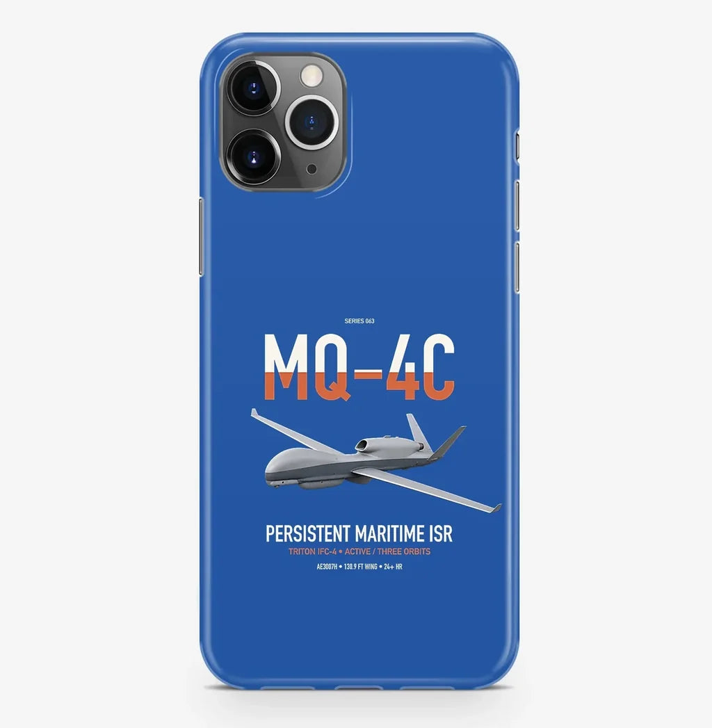 MQ-4C Triton IFC-4 design on blue magsafe iphone case, for iPhone Pro Max