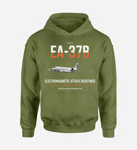 Thumbnail for EA-37B Compass Call design on green army double-side hoodie, single-side print