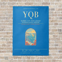 Thumbnail for Quebec City Jean Lesage International Airport YQB - Canvas Framed - Turquoise