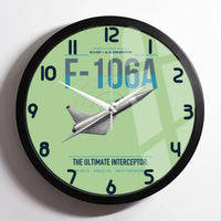 Thumbnail for F-106A Delta Dart design on light green framed wall clock