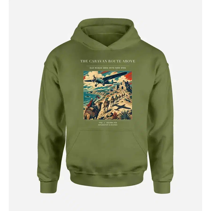 VINTAGE G4332 - The Caravan Route Above - Premium Hoodie design on greenarmy premium