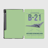 Thumbnail for B-21 Raider design on light green samsung tablet tablet case